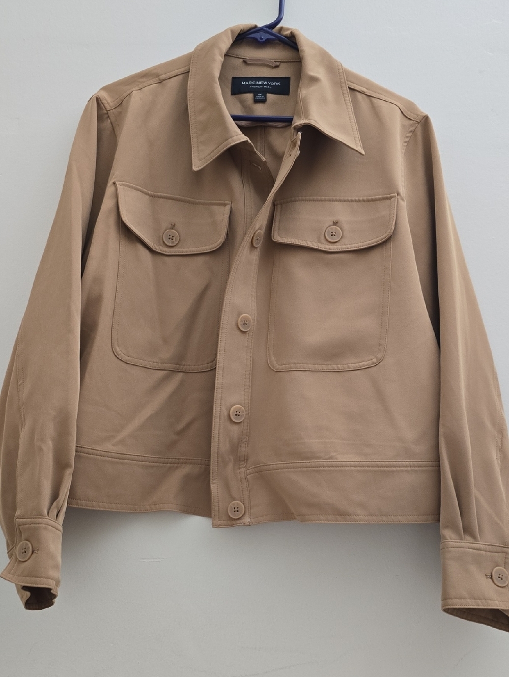 Marc New York Beige Women's Utility Bomber Jacket